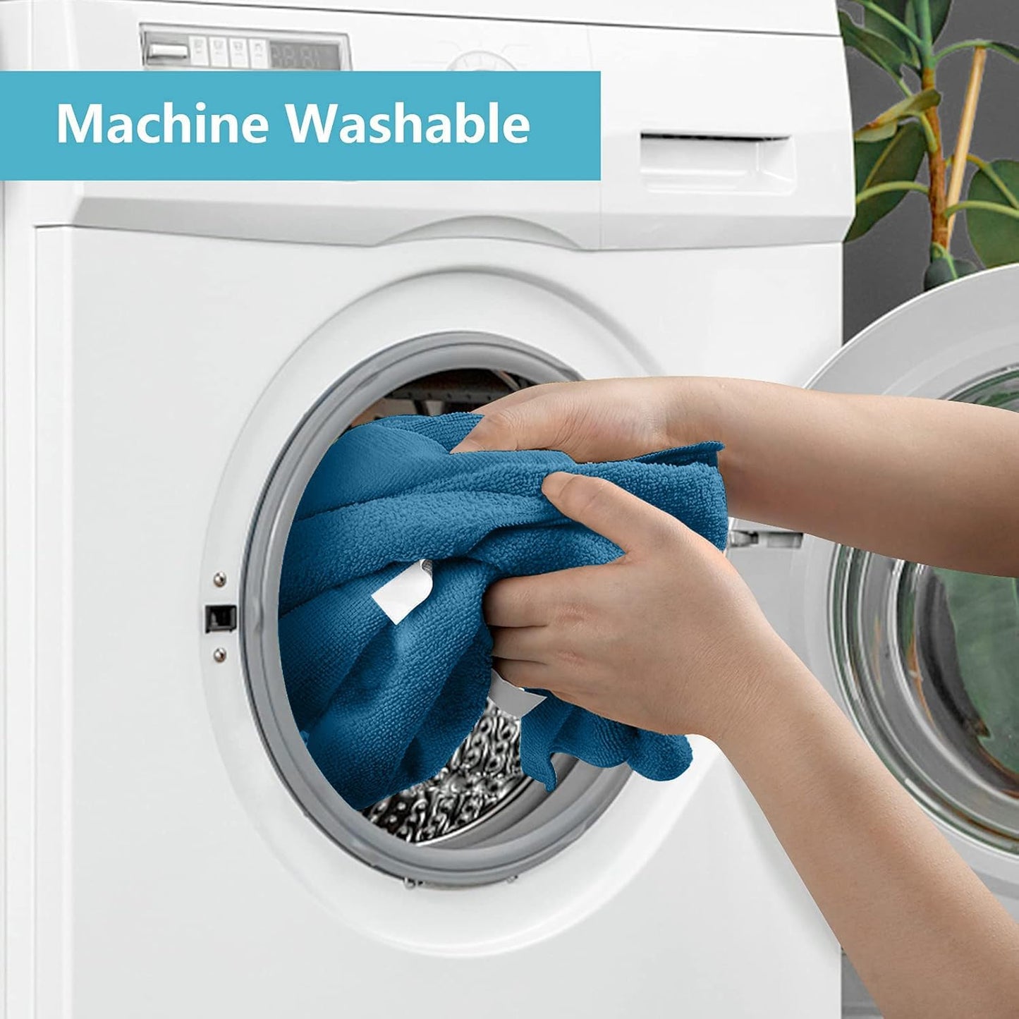 HOMEXCEL Navy Blue Microfiber Cleaning Cloth, 50 Pack Cleaning Towels for Kitchen, Lint Scratch Free, Highly Absorbent, and Reusable Cleaning Rags for House, Window and Glass, Cars, 11.5 X11.5 inch