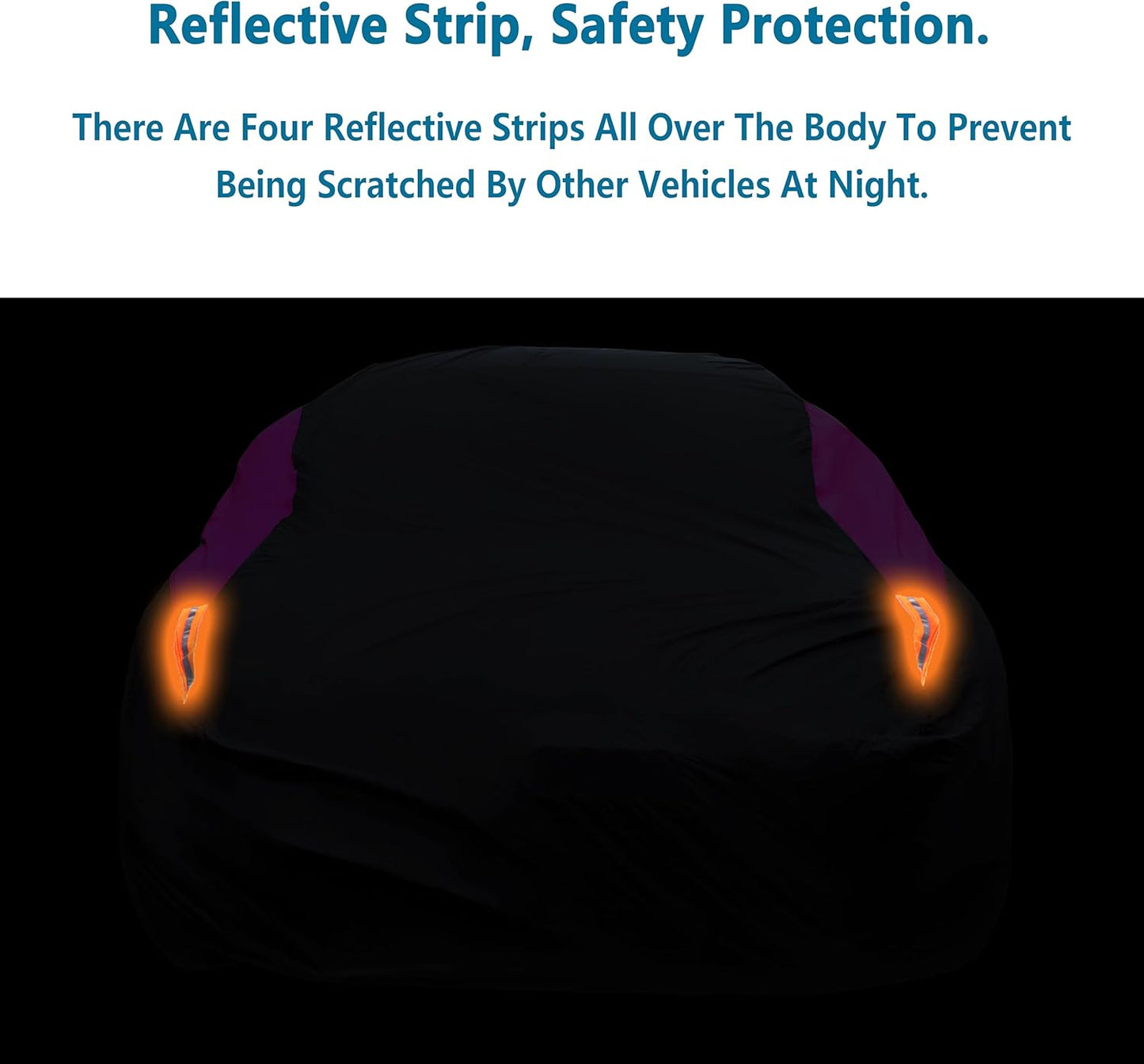 MORNYRAY Waterproof Car Cover All Weather Snowproof UV Protection Windproof Outdoor Full car Cover, Universal Fit for Sedan (Purple, A3-Fit Sedan Length(178-185 inch)