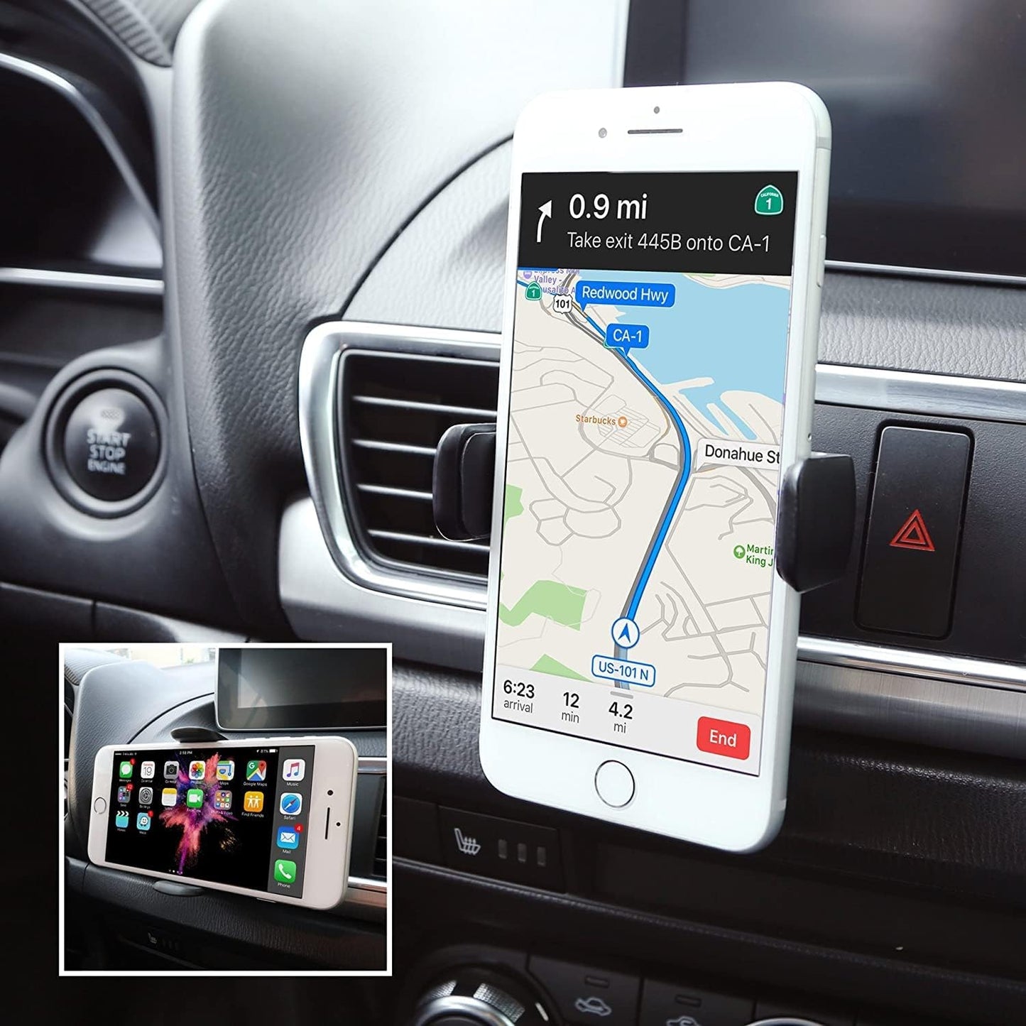 Kenu Airframe Pro Universal Car Phone Mount + iOttie Easy One Touch 5 CD Slot Car Phone Mount