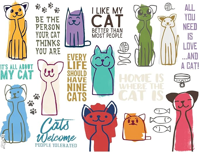 Tervis Cat Sayings Made in USA Double Walled Insulated Tumbler Travel Cup Keeps Drinks Cold & Hot, 24oz with Straw Lid, Classic