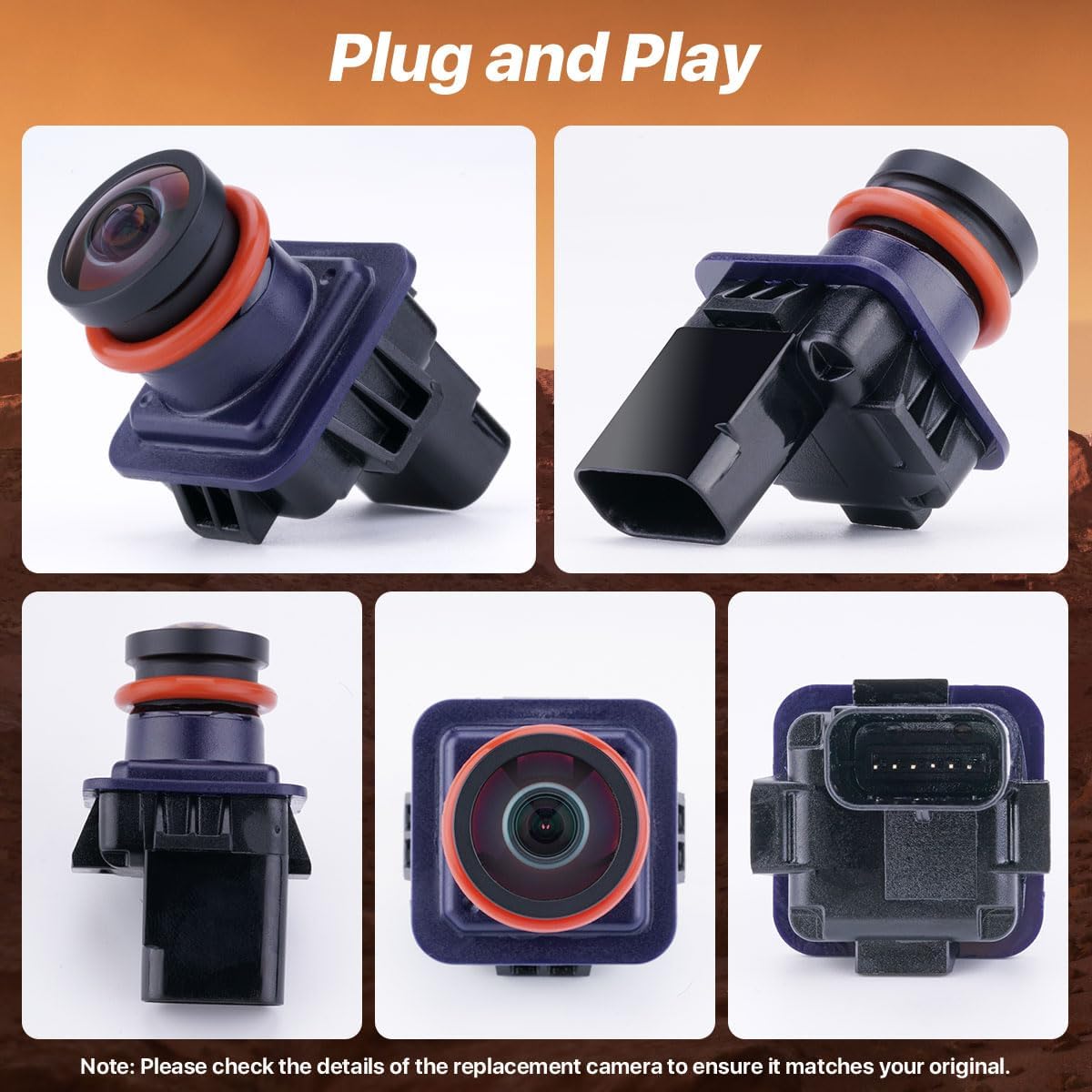 OE Backup Camera Compatible with Ford Taurus/Taurus Sho/Taurus Police 2013-2019 | Rear View Reverse Park Assist Camera | Replaces EG1Z-19G490-A, DG1Z-19G490-A, 592-224, PAC251, FO1960165