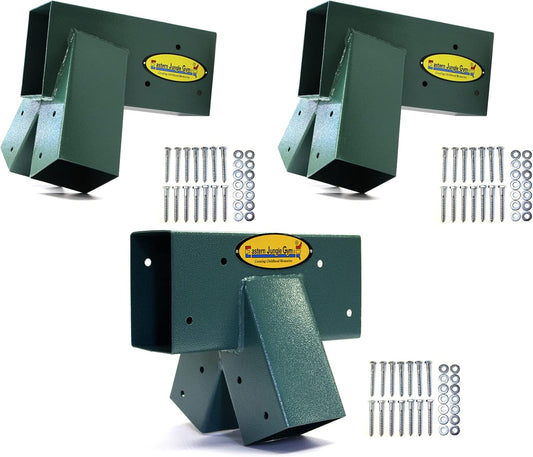 Eastern Jungle Gym Swing Set Bracket Kit with 2 Easy 1-2-3 A-Frame Brackets and 1 Easy 1-2-3 A-Frame Middle Bracket
