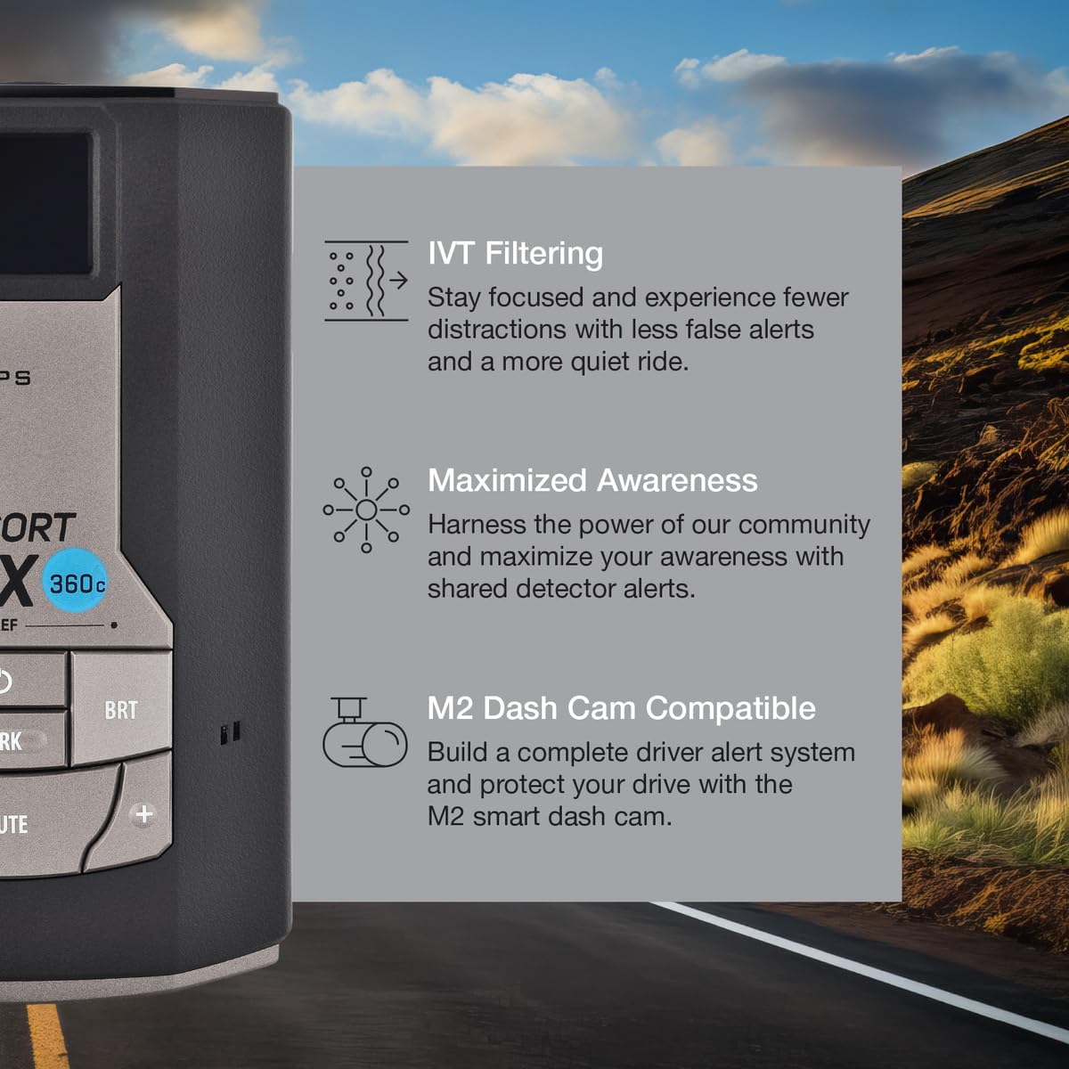 Escort MAX 360c Radar Detector with Extra Mount & OBDII Cord Bundle