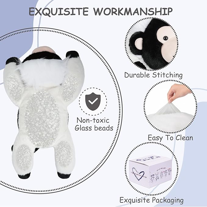 Weighted Stuffed Animals Monkey - 25" Big Toy Pillow Plushie Gifts for Kids Boys Girls & Adults, 5 lbs Ultra-Soft Washable Plush Pillowfort
