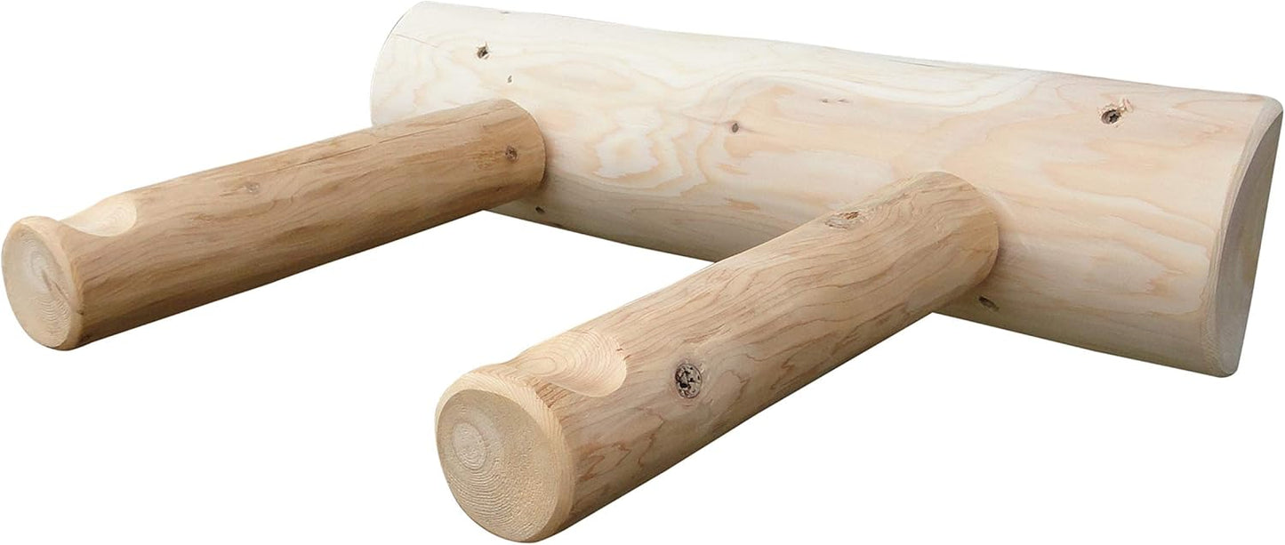 1-Place Wall-Mounted Bike Log Rack, Road Bike Wall Mount Hook, Bicycle Hangers for Garage Wall Racks, Bicycle Hooks for Hanging, Indoor Storage Garage Hooks for Bikes - Canyon Brown