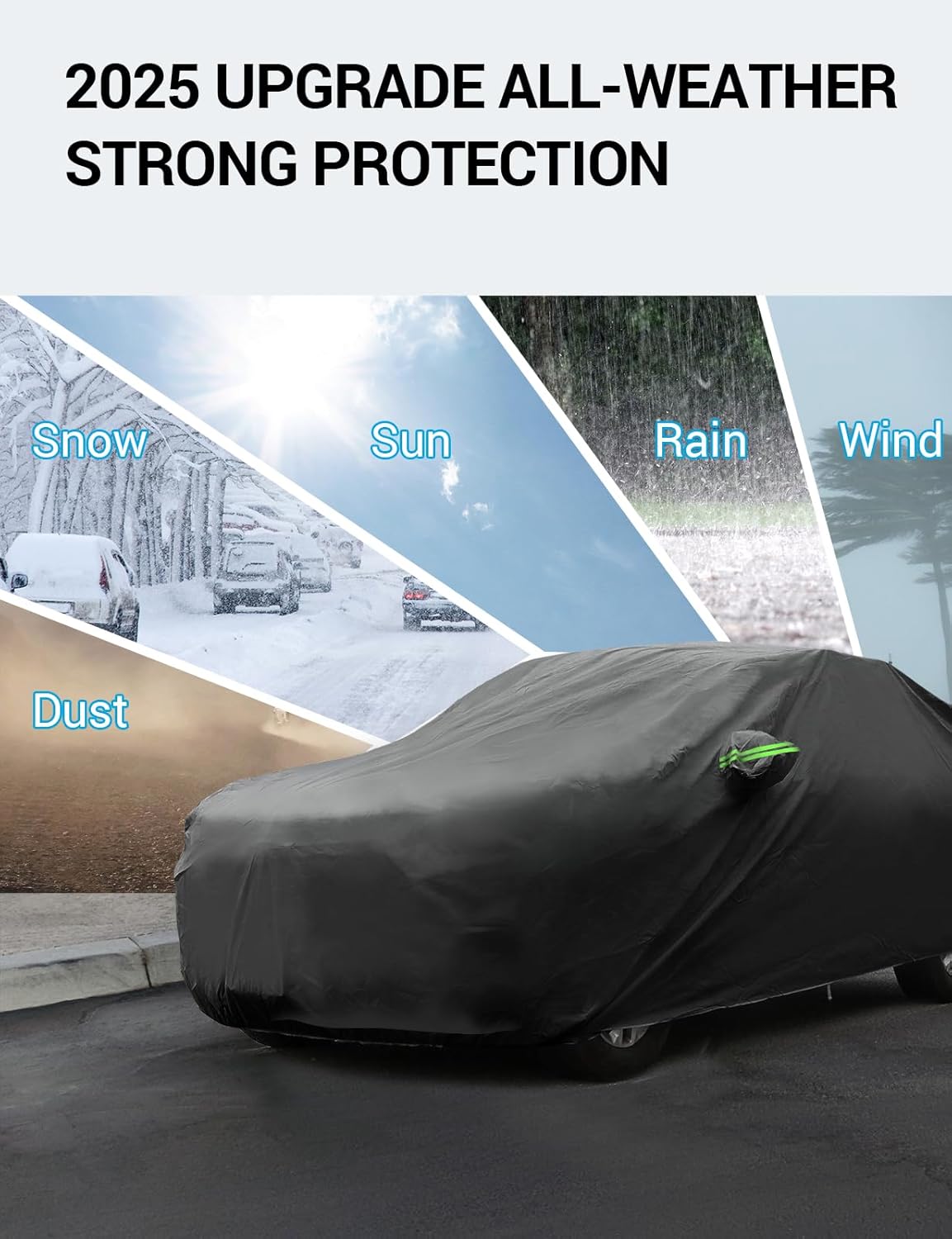 Proadsy 2025 Upgrade Car Cover Custom Fit for 2022-2025 Genesis GV70, Waterproof All Weather for Automobiles, Full Exterior Cover Rain Snow Sun Protector Indoor Outdoor Car Cover