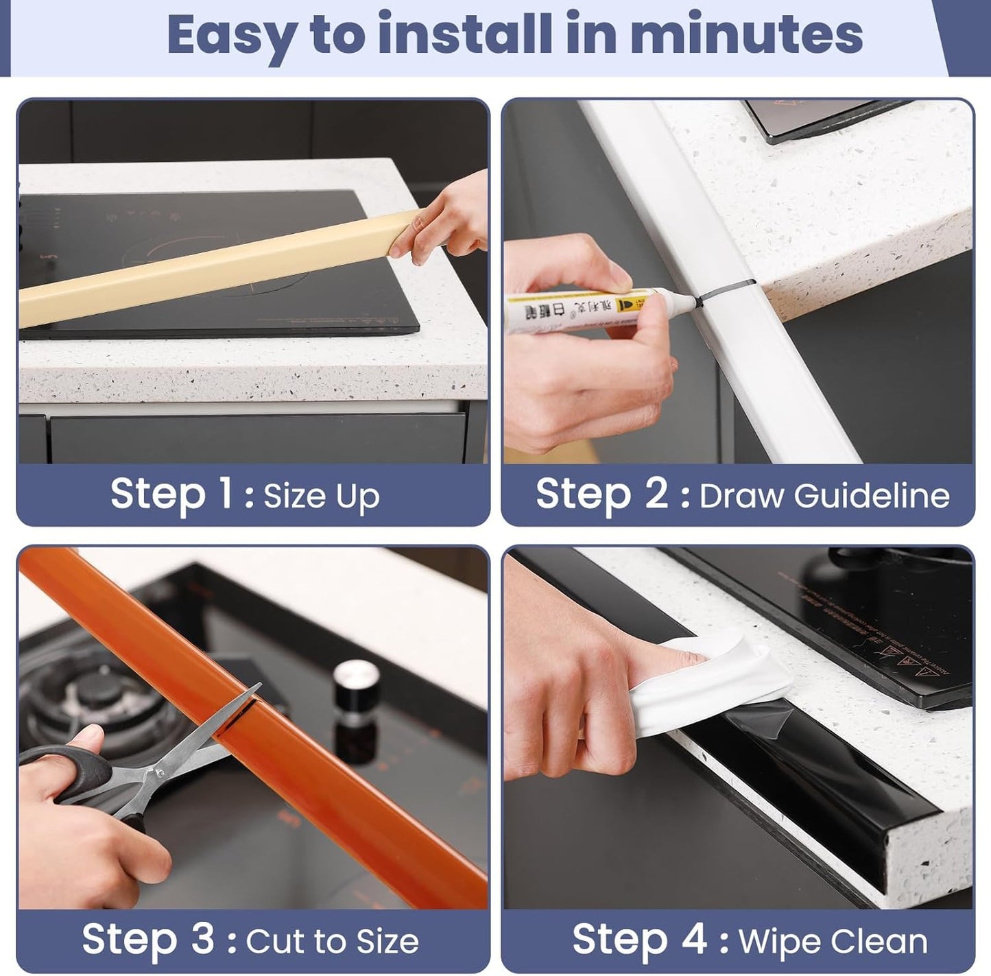 2PCS Wall Corner Protectors Guards - Self Adhesive Corner Protector & Corner Guards for Walls Edge Protection, Easy to Apply - No Tools Needed(Pure White, 39.37"x1.18")