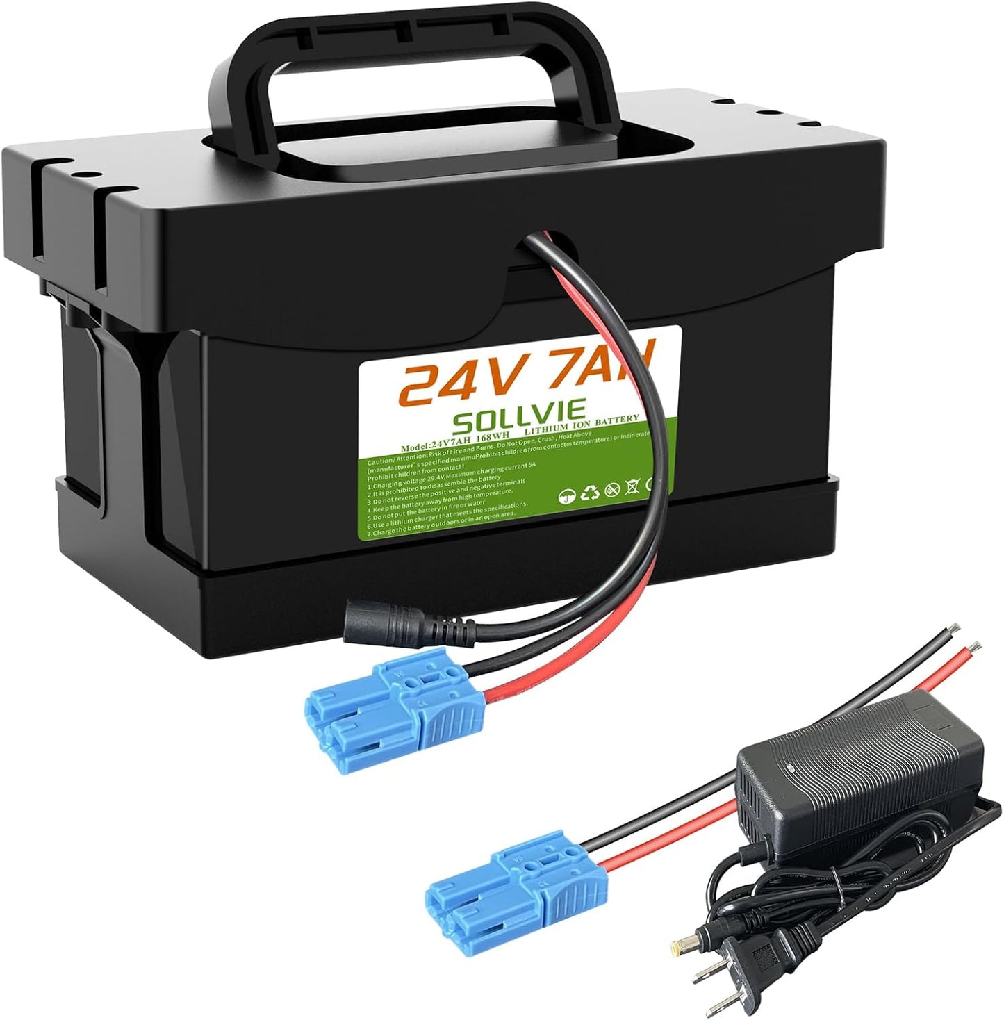 24V 7Ah/12Ah Lithium Battery for Dynacraft Realtree 24V UTV Ride- On Cars & Toys, with 2A Fast Charger