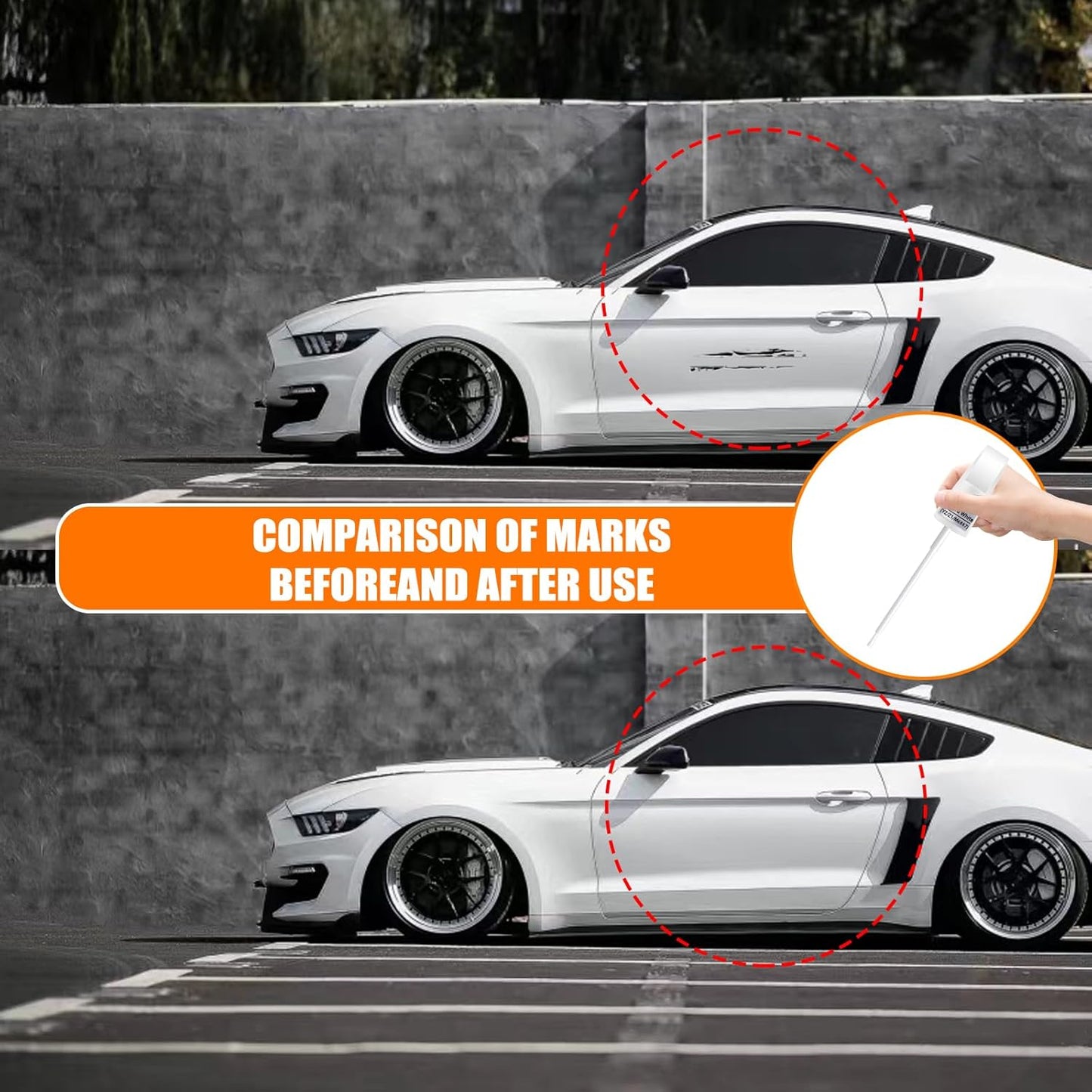 G1 Shadow Black Touch Up Paint for Ford, Car Paint Pen Scratch Repair Two-In-One Touch Up Paint, Premium Car Scratch Remover for Deep Scratches