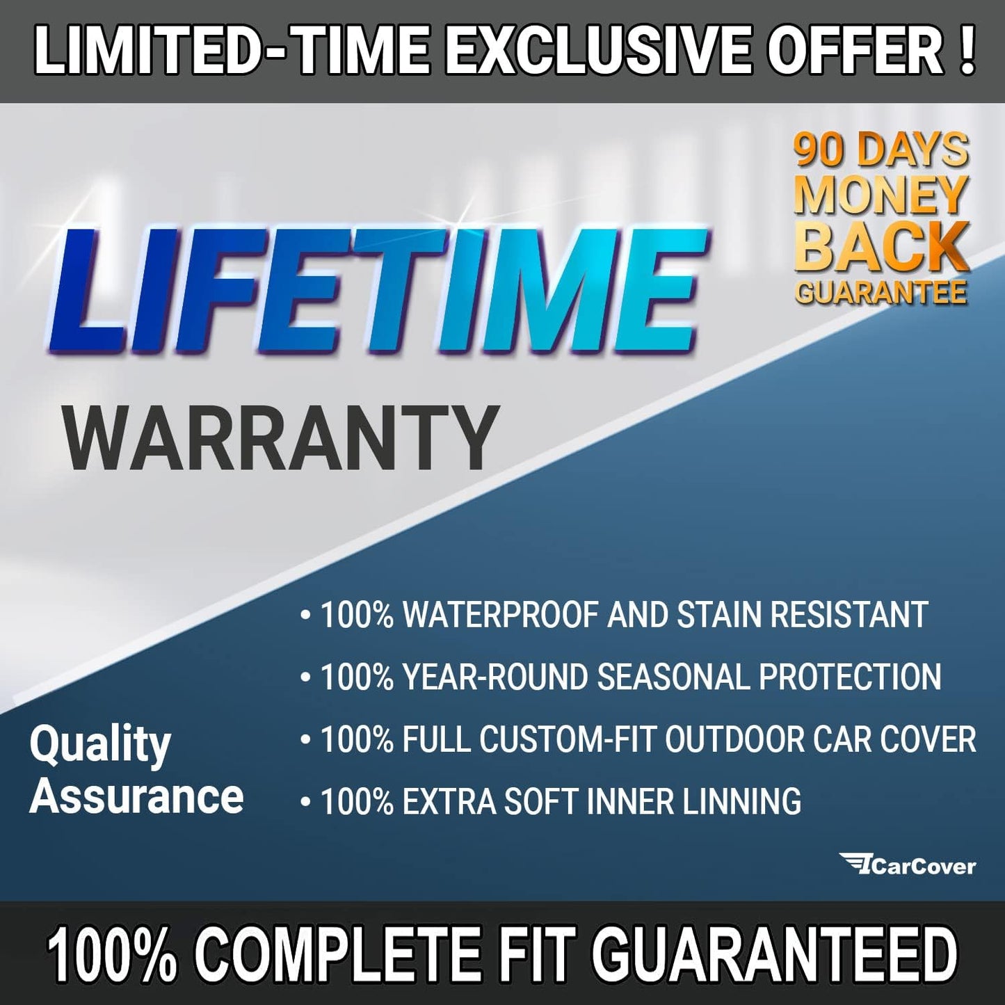 iCarCover Premium Car Cover for 1964-1972 Buick Sport Wagon Heavy Duty Waterproof All-Weather Automobiles Custom Fit Indoor Outdoor UV Snow Protection Covers with Straps and Bag