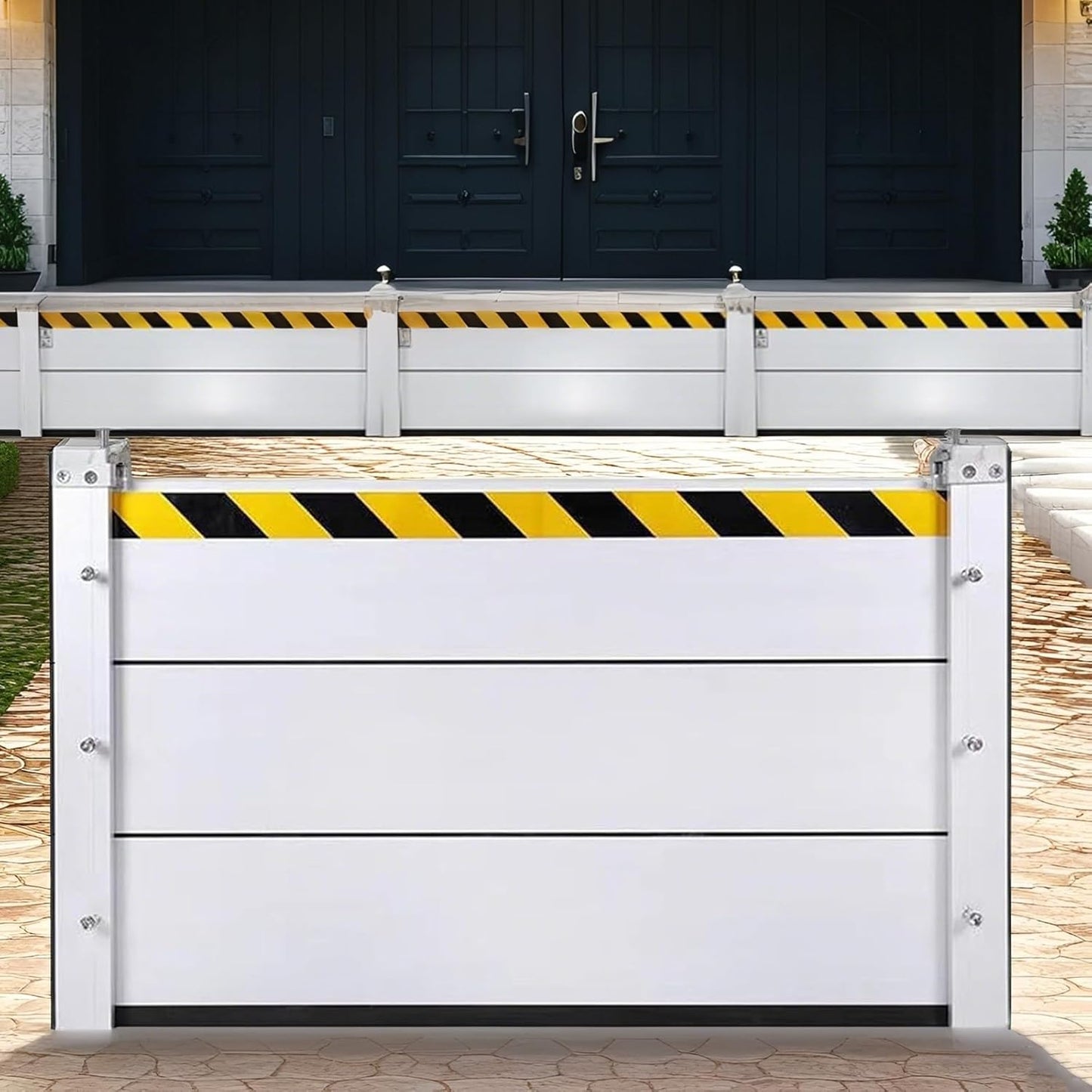 Flood Barriers for Home Exterior,Aluminum Alloy Outdoor Garage Doors Water Barriers for Flooding(H7.9Inch,L9FT)