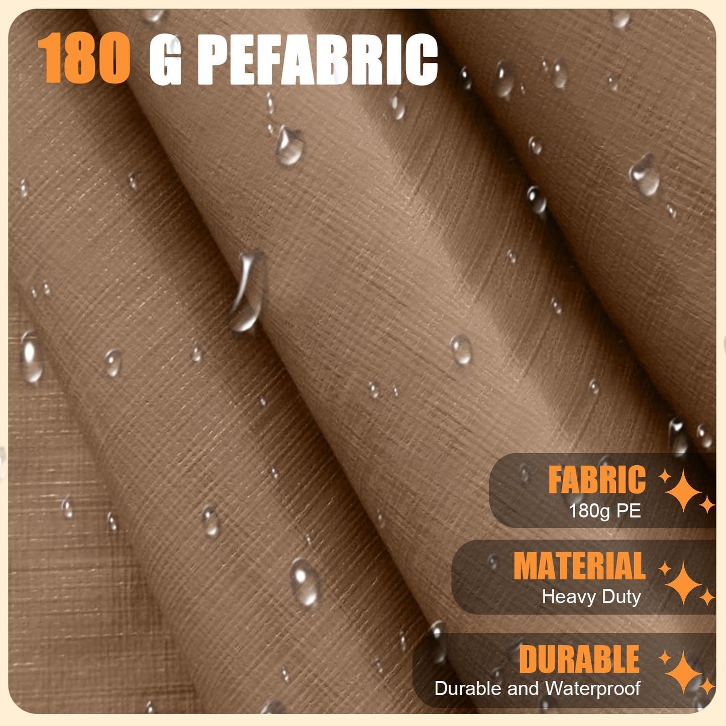 12'x20' Canopy Replacement Cover,Beefull Carport Replacement Canopy for Car Garage, Waterproof & UV Protected Tarp with Ball Bungees, Beige(Frame is not Included)