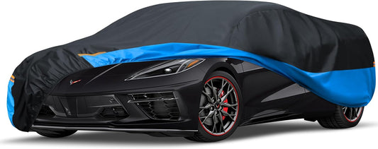Car Cover Waterproof All Weather Outdoor Windproof Dustproof UV Protection Fit Coupe Audi e-tron GT,Chvrolet Camaro/Monte Carlo,Dodge Challenger/Charger,Honda Clarity etc.