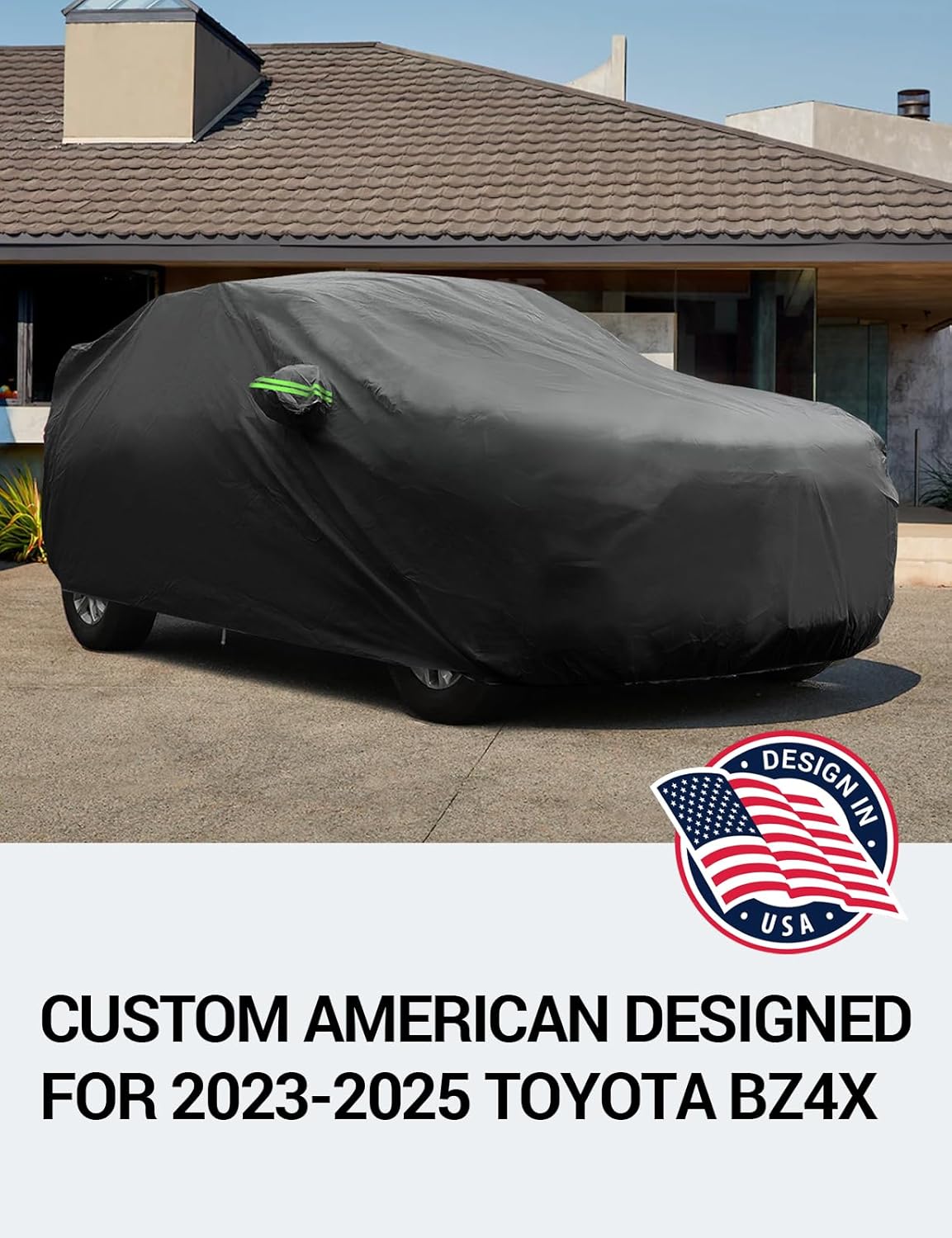 Proadsy 2025 Upgrade Car Cover Custom Fit for Toyota bZ4X 2023 2024 2025, Waterproof All Weather for Automobiles, Full Exterior Cover Rain Snow Sun Protector Indoor Outdoor Car Cover