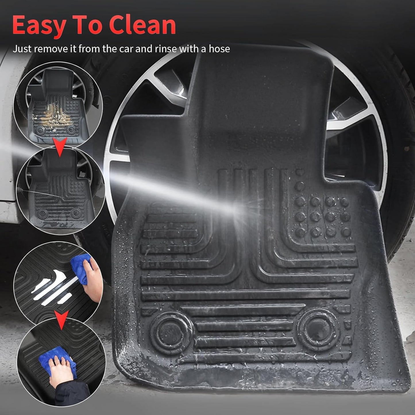 Floor Mats and Cargo Mat Set Fit for Honda Passport 2019-2024 2025 TPE Car Mats Waterproof Heavy Duty Rubber Floor Liners Passport Accessories