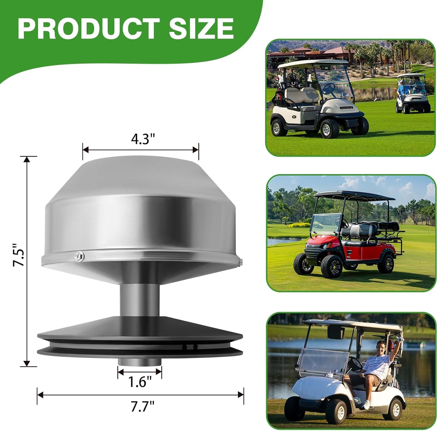 Golf Cart Primary Drive Clutch Kit Fits for Yamaha 1985+ G2 G8 G9 G14 G16 G22 4 Cycle Carts Gas Golf Cart Driven Clutch Assembly, OEM Number JN6-G6201-03 JN6-G6201-04