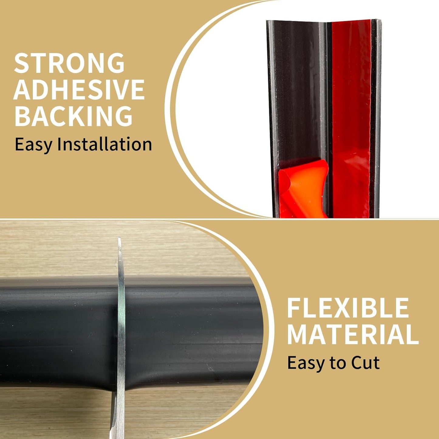 Wall Corner Edge Protector - 1x1x36 inch Baby Proofing Corner Guards, Self-Adhesive Furniture Edge Strips, for Home, Kindergarten, Office, 5 Pack (36" L x 2" W x 2" H, Black, 5)