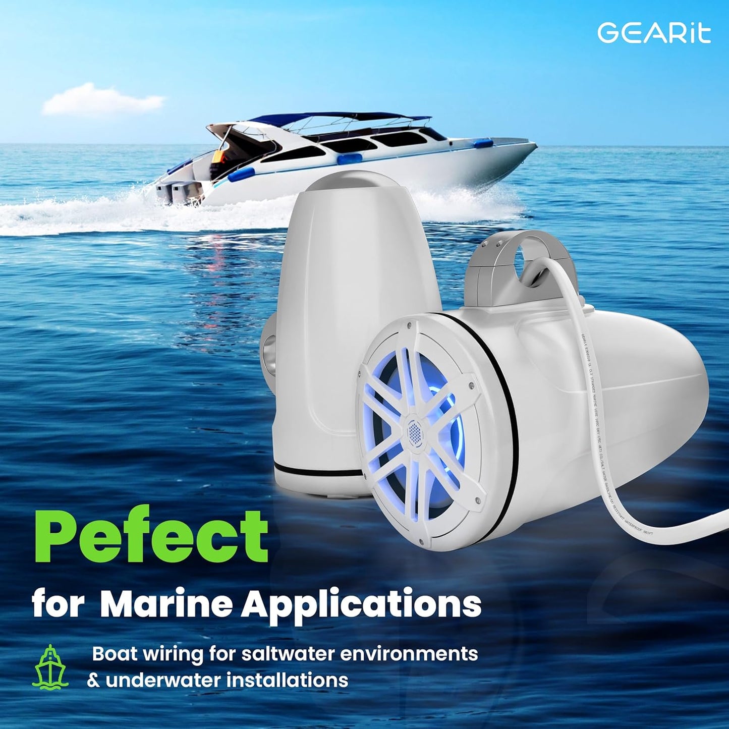 GEARit Speaker Wire 14 Gauge (200ft), Red/Black Speaker Cable 14AWG, Duplex 2-Conductor, Speaker Wires for Boat, RV, Camper, Trailer, Automotive, in-Wall and Outdoor Use