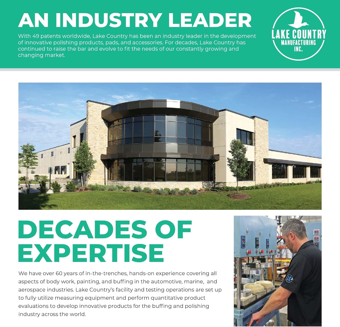 Lake Country HDO Heavy Cutting Microfiber Pad - Safe for All Paint and Finishes: Heavy Duty Orbital Cutting Pad Helps Remove Scratches, Swirls, Buffing Trails, and Oxidation (2 Pack, 6.5")