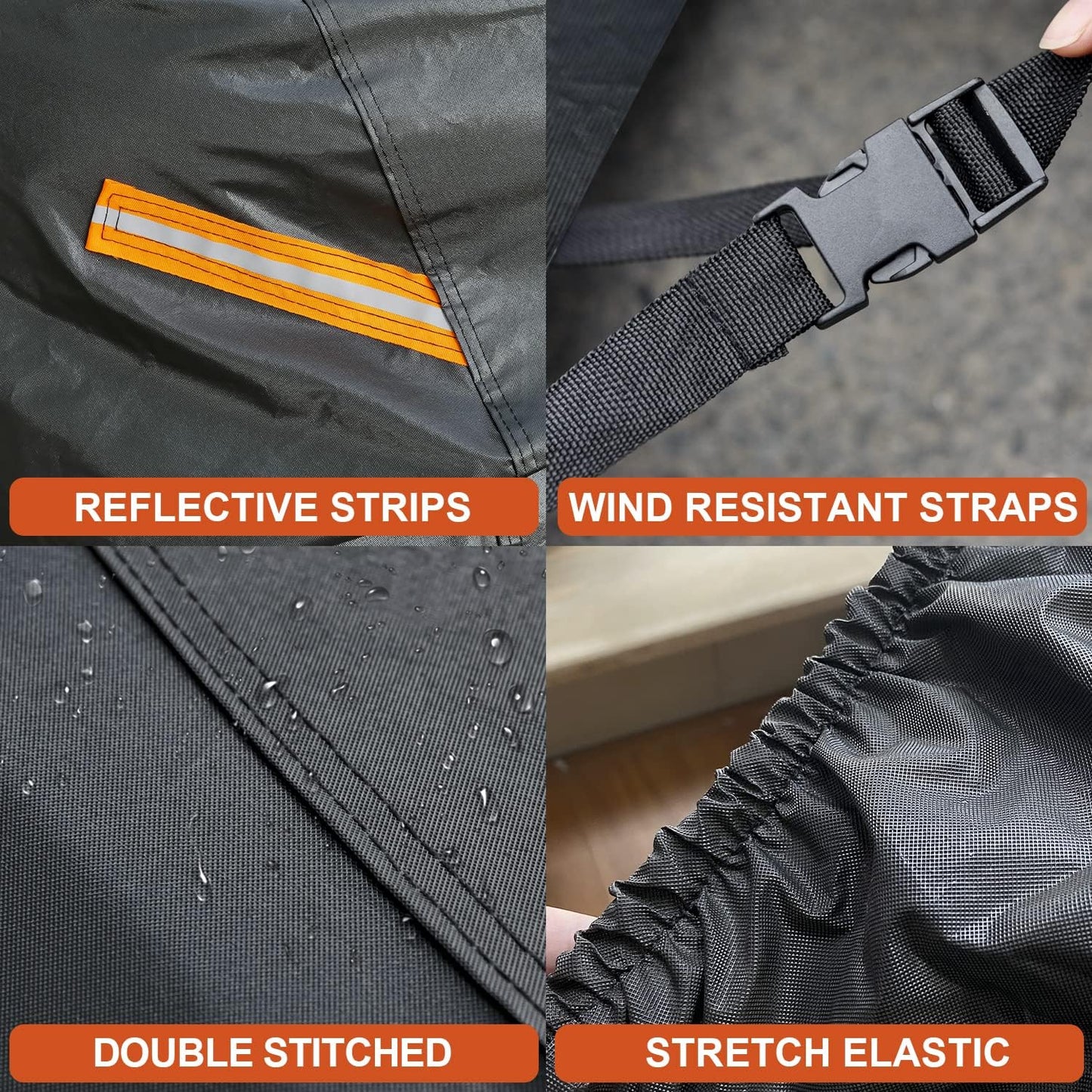 Kayme 7 Layers SUV Car Cover Waterproof All Weather for Automobiles, Outdoor Large SUV Cover Rain Sun UV Protection, Universal Fit for Dodge Durango, Ford Flex, Infiniti QX60, BMW X7 (201-206 inch)