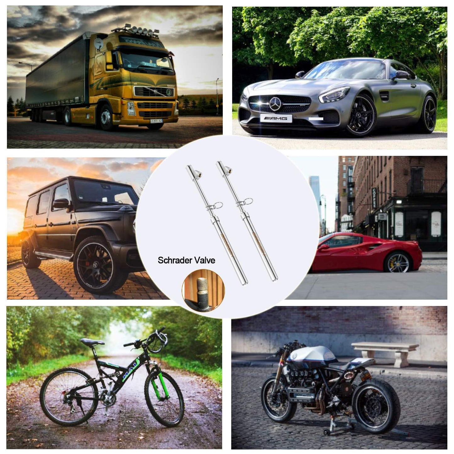 GODESON Dual Head Tire Pressure Gauge,Heavy Duty Pen Tire Gauge Range 10-150PSI; 1-10Bar. Dual Head Truck Air Pressure Gauge…