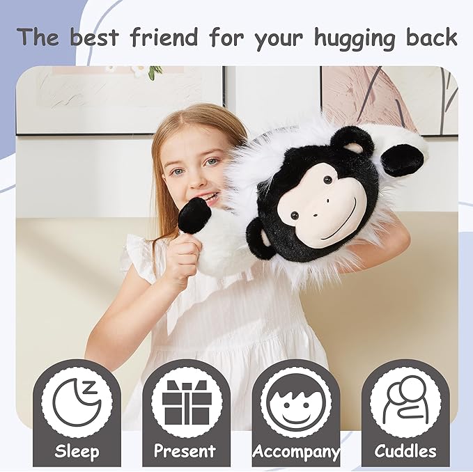 Weighted Stuffed Animals Monkey - 21.3" Cute Toy Pillow Plushie Gifts for Kids Boys Girls & Adults, 3 lbs Ultra-Soft Washable Plush Pillowfort