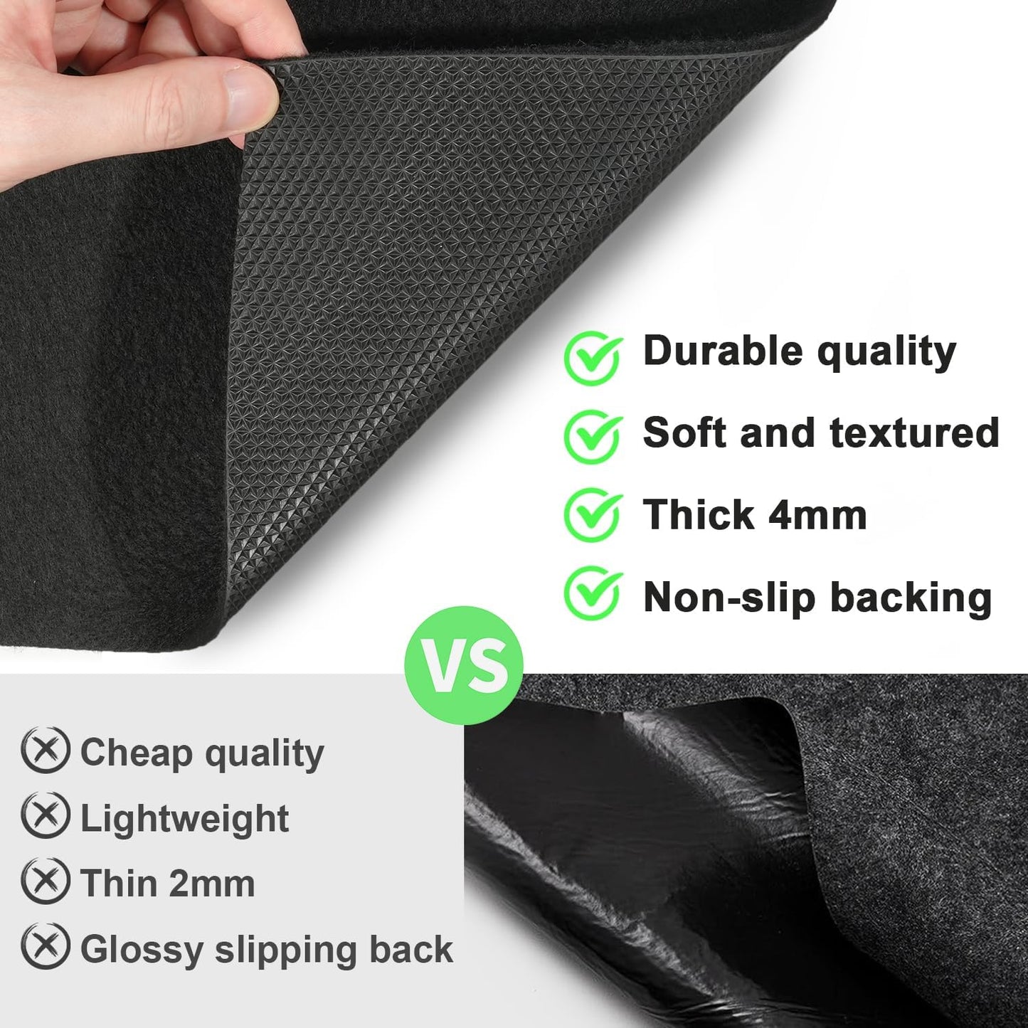 Golener Oil Spill Mat - Garage Floor Mat, Absorbent Oil Pad, Premium Maintenance Mat, Waterproof, Contain Liquid, Protect Garage Surface from Spill & Stain, Reusable, Washable, Durable, Black, 29”x36”