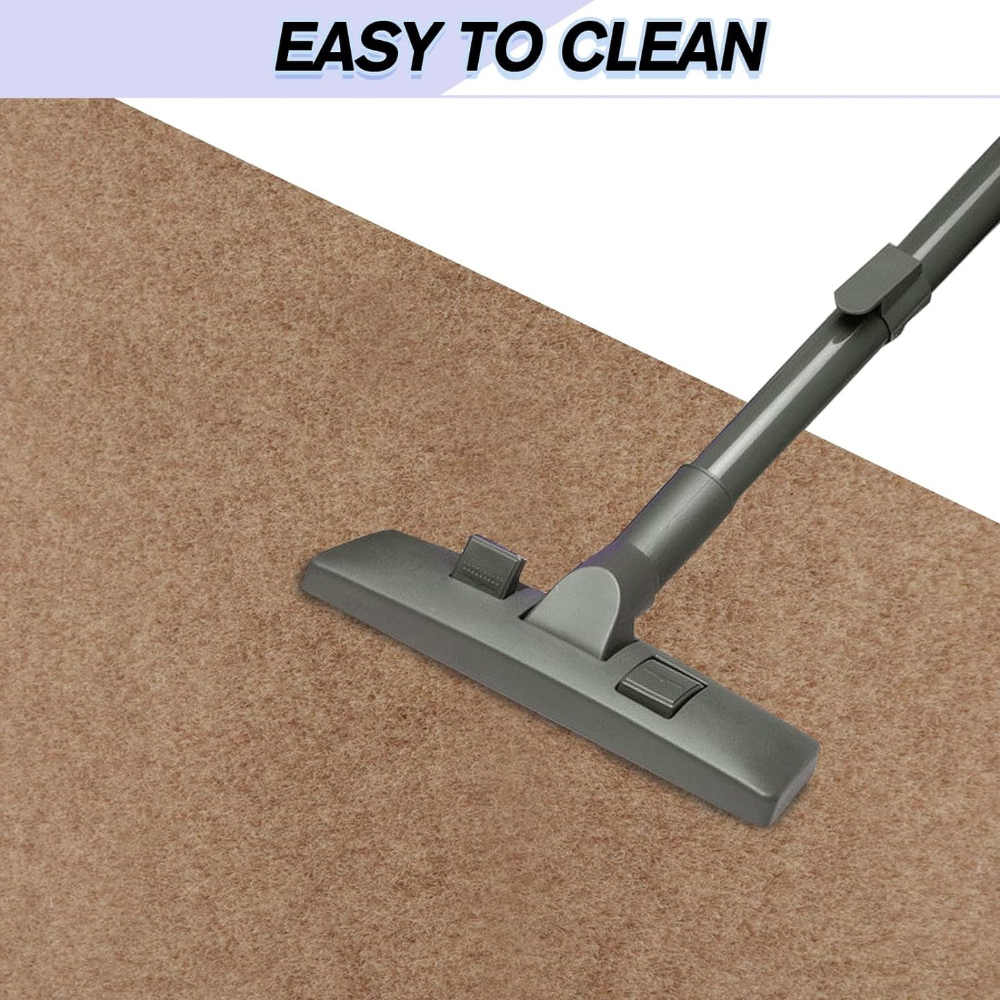 Custom Size Backed Non-Slip Area Rugs Runner, Easy Clean, Waterproof Runner Rugs for Hallway Entryway, Kitchen, Laundry, 4FT x 57FT, Beige