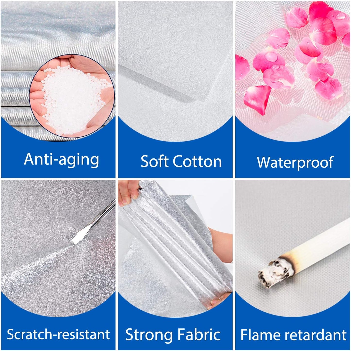 KouKou Truck Cover Waterproof All Weather, 6 Layers Full Pickup Cover, Universal Fit for Chevy C10, Ford F100, RAM 1500, Sierra 1500, Silverado 1500 Regular Cab Single Cab Truck. (up to 210 inches)