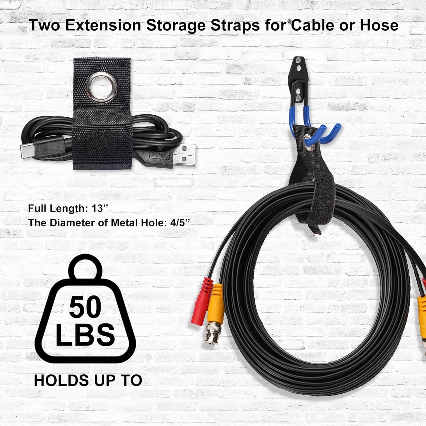 Garage Hook Heavy Duty Wall Storage Hangers, 30 Pack Garage Storage Hooks Steel Tool Blue for Ladders, Ropes, Garden Tools