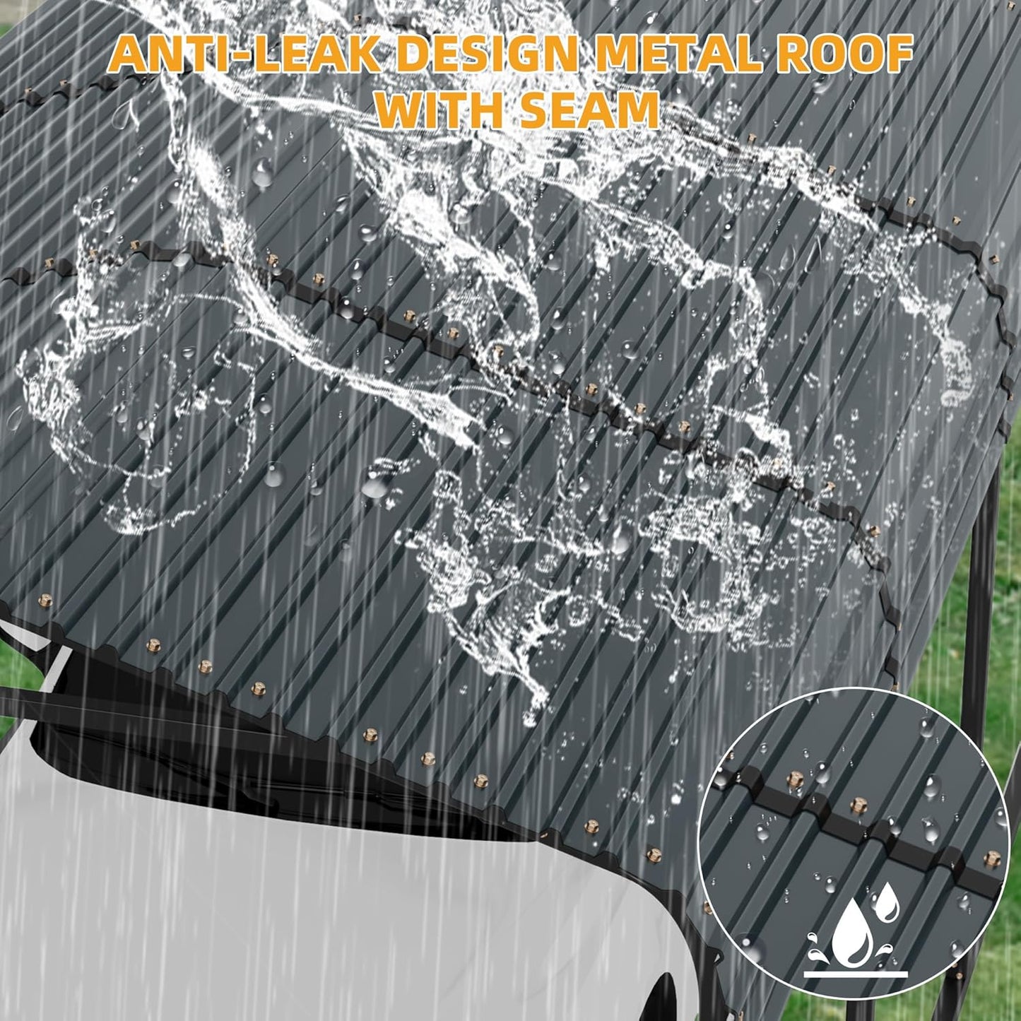 12x20 Ft Carport, Metal Carport with Galvanized Steel Roof and Reinforced Base, Heavy Duty Garage Car Shelter Shade, Outdoor Car Port Canopy for SUV, Truck, Boats