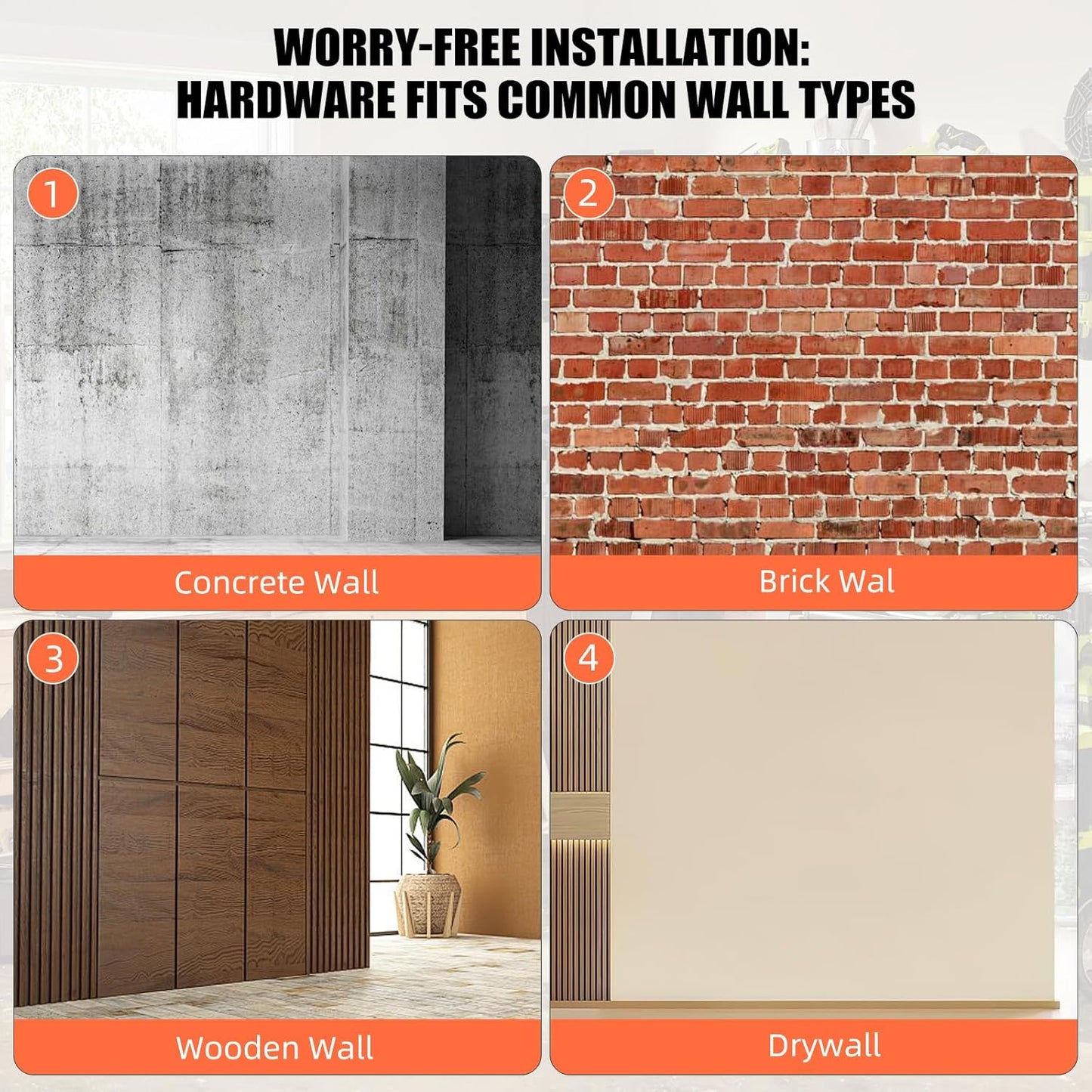 Garage Hooks, 6 Pack Small Round Wall Hooks for Hanging Heavy Duty Ladders, Bikes, Tools Ideal for Garage, Garden, Basement Utility Room Storage (Black)