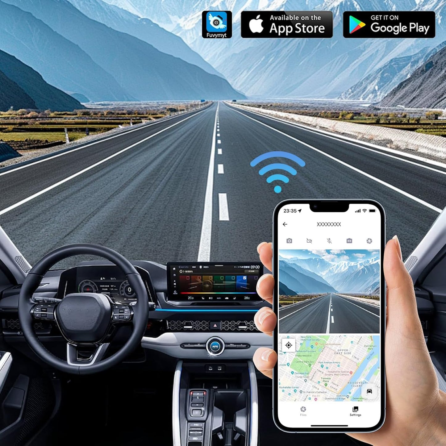 Front 4K & Rear 1080P Dash Cam for Honda HR-V 2023 2024 2025 2026(Black) Sport LX EX-L (Gen3),Easy Installation,OEM-Style,Collision Detection,Loop Recording,WiFi & App,128G Card