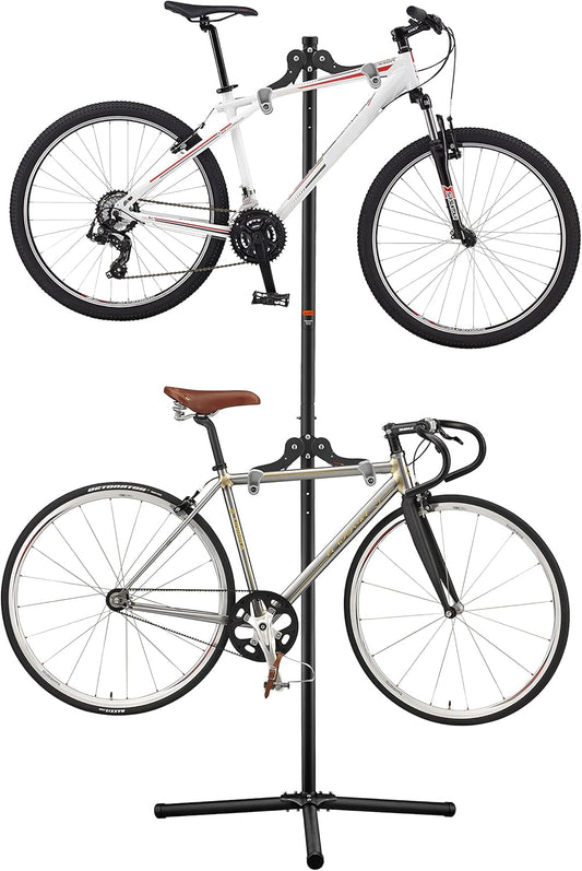 Ibera Bike Wall Mount - Secure Bike Storage up to 18kg with Adjustable Frame Holder & Soft Rubber Cradles - Garage Bike Rack for Road, MTB, Kids, Hybrid Bikes - Easy Installation & Space-Saving Design