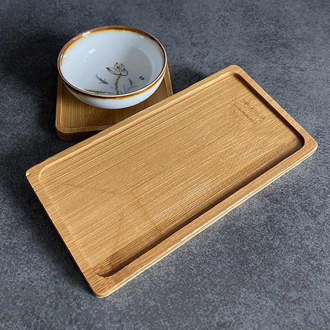 4PCS Mosaic Bamboo Coasters for Crafts, Blank Base Trays, Drinking Cup Coaster, Plant Coaster, Art Plate,DIY Mosaic Supplies (Flower)
