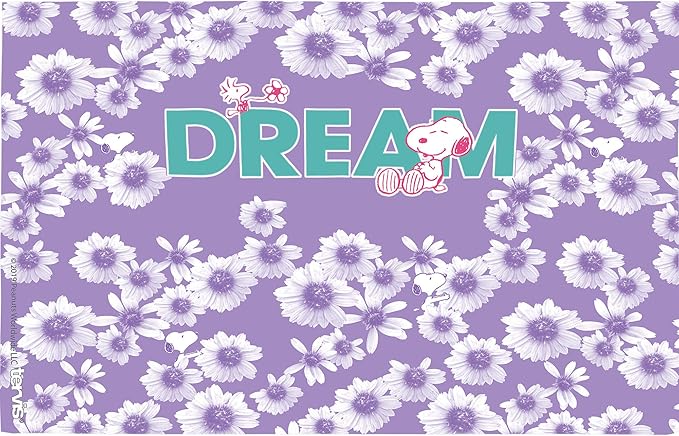 Tervis 1335647 Peanuts - Dream Floral Insulated Tumbler with Wrap and Frosted Lid, 16oz, Clear