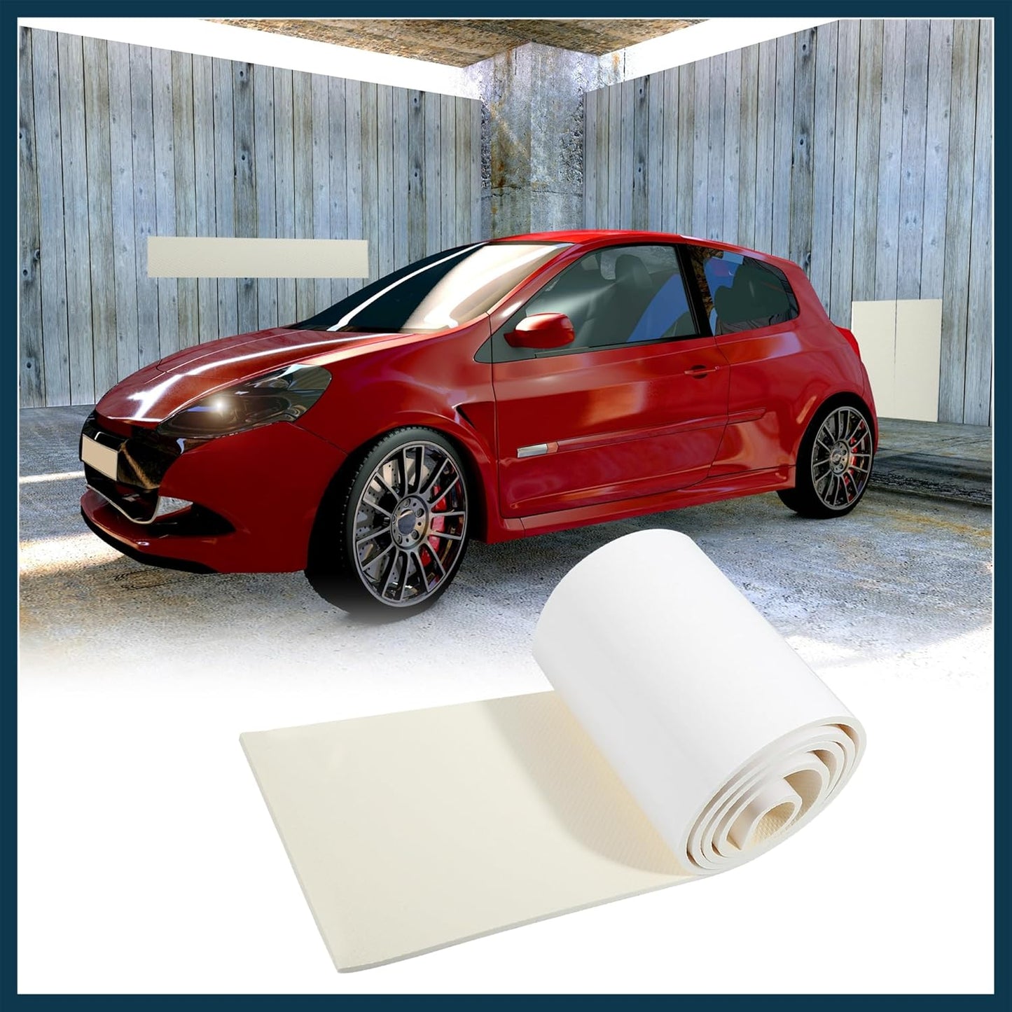 2000x200x6.5mm Car Garage Wall Guard Door Bumper Universal Protector Anti Collision Waterproof White Automotive Parts