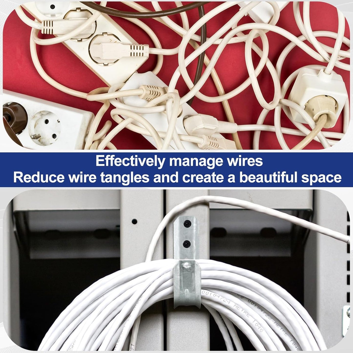 Gisafai 100 Cable Support J Hook, Cable Hooks for Hanging, Heavy Duty Metal Hooks for Wire Management, G60 Galvanized Steel (1/5-16 Inch)