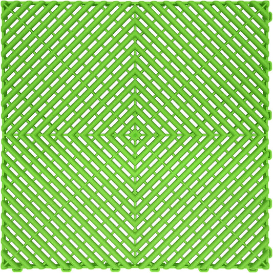 15.7"x15.7" Garage Flooring Tiles, Non-Slip Interlocking Plastic Garage Floor Mat, Garage Organization & Garage Storage, Vented Pattern (Sublime, 25PCS)