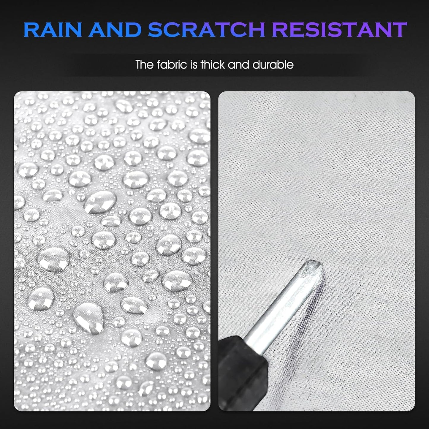 Car Cover Custom Fit for Honda CRV 1997-2025,Toyota RAV4 1996-2025,6 Layers Truck Cover Waterproof All Weather for Automobiles,Outdoor Full Exterior Cover,Rain, Sun, Wind Protection,Silver