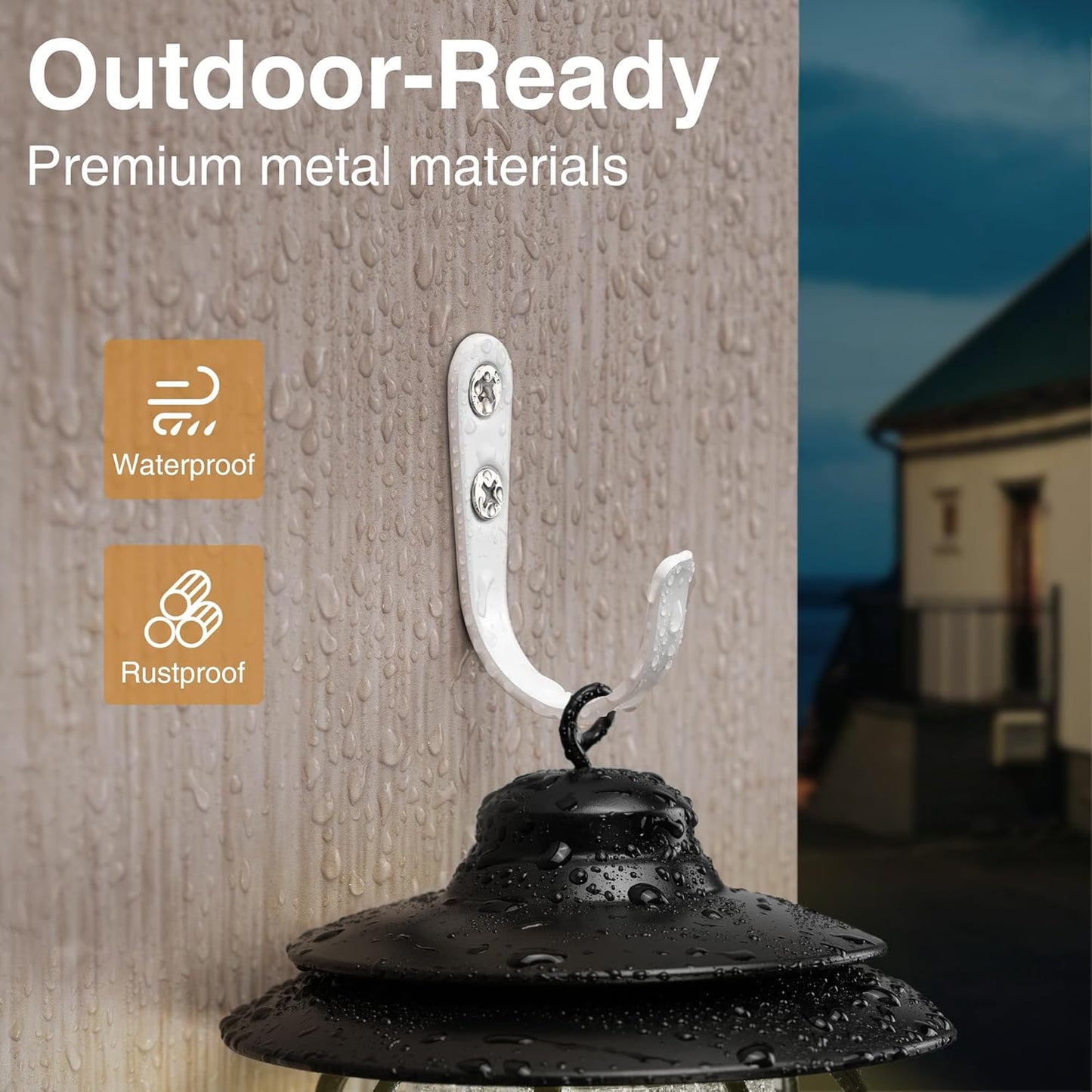 15Pcs Wall Hooks for Bathroom, Kitchen, Closet, and Garage - White Metal Hooks for Hanging Coats, Towels, Hats, Keys, Bags, and Coffee Cups - Holds Up to 40 lbs