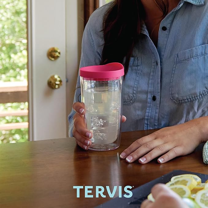 Tervis 1335647 Peanuts - Dream Floral Insulated Tumbler with Wrap and Frosted Lid, 16oz, Clear