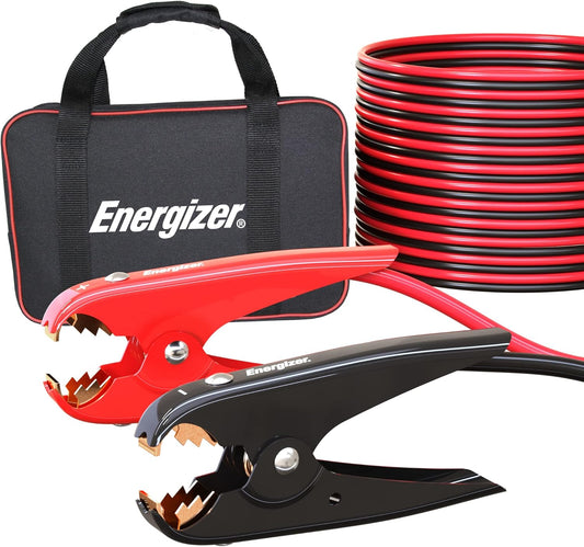 Energizer Jumper Cables for Car Battery, Heavy Duty Automotive Booster Cables for Jump Starting Dead or Weak Batteries with Carrying Bag Included (25-Feet (1-Gauge))