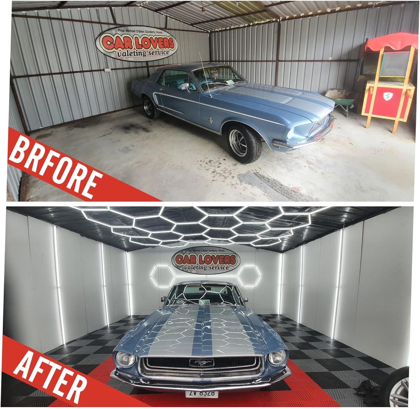 25PCS|15.7"x15.7" Garage Flooring Tiles, Non-Slip Interlocking Plastic Garage Floor Mat, Garage Organization & Garage Storage, Vented Pattern (Black)