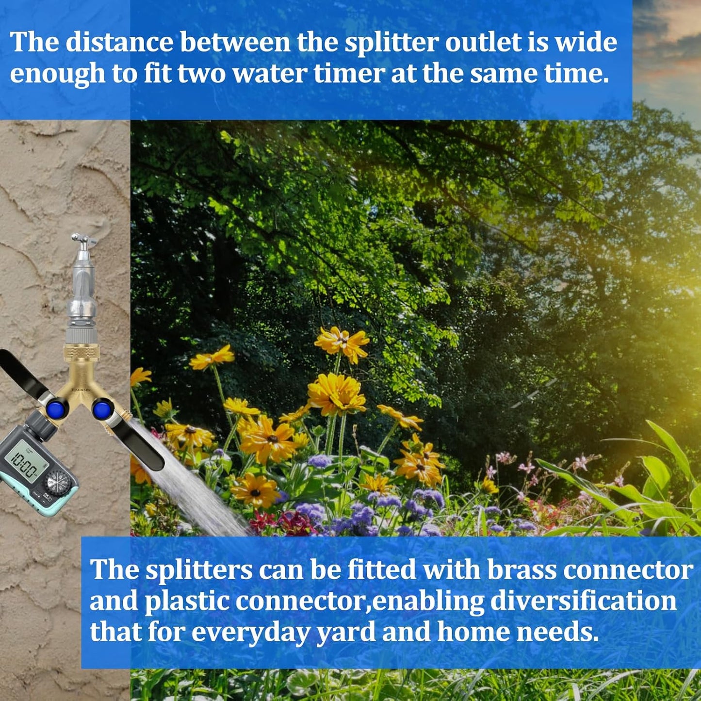 2 Pack Hose Splitter 2 Way Heavy Duty