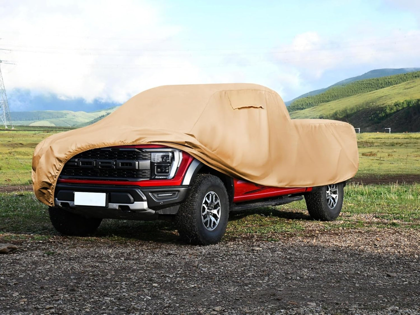 Heavy Duty Outdoor Car Cover Custom Fit for Ford F150, Windproof All Weather Waterproof Sun Rain UV Dust Snow Protection Outdoor Car Covers