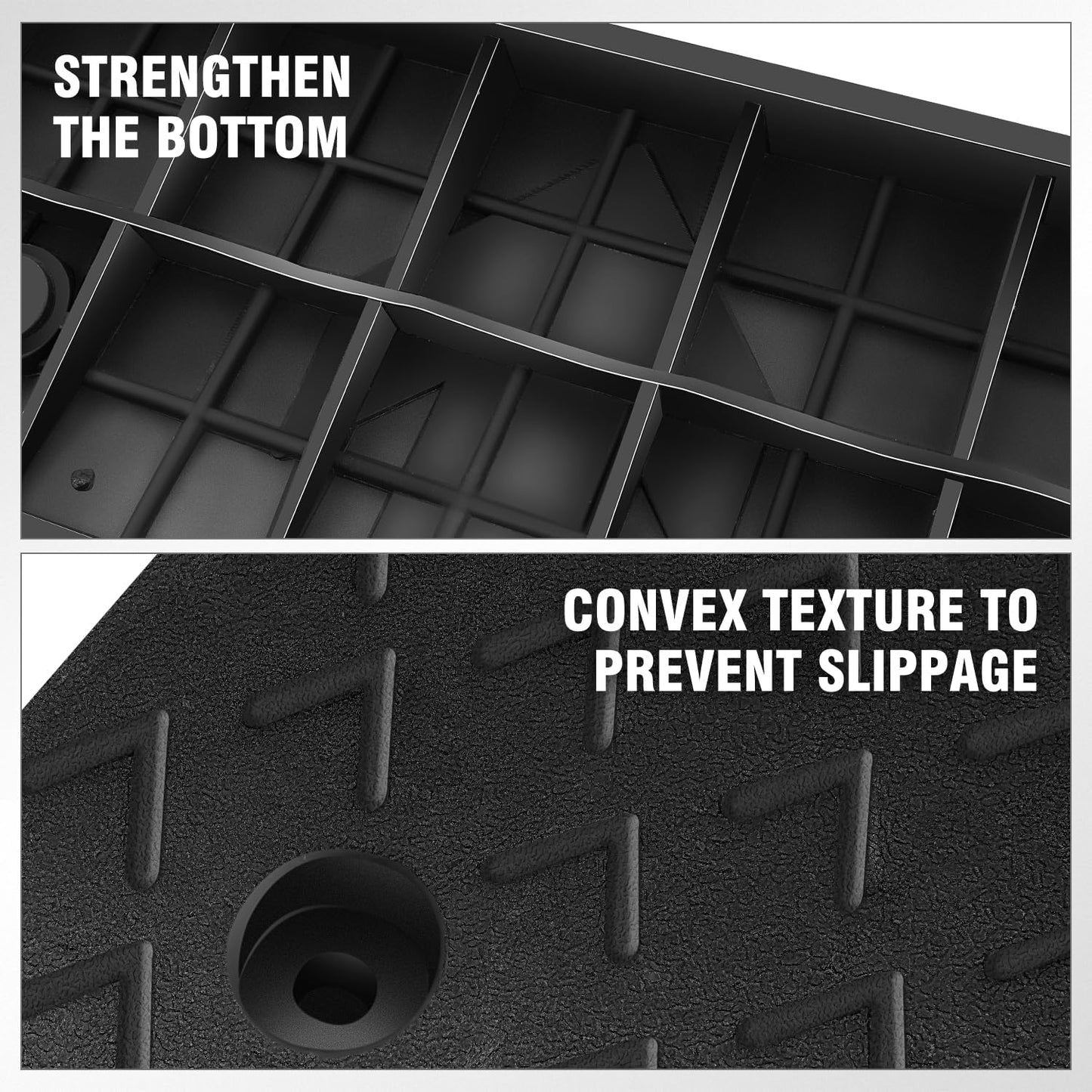 DNA MOTORING 2pcs 5.3" Rise Rubber Arrow Curb Ramp Heavy Duty Loading Threshold Ramp 37.4 in L x 13.8 in W x 5.3 in H for Loading Dock, Warehouse, Wheelchair, Motorcycles, Cars, TOOLS-00651