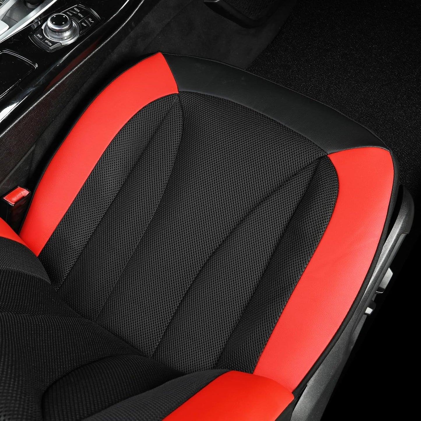 GIANT PANDA Front Car Seat Cover for Jeep, 3D Air Mesh Car Seat Covers Custom Fit Jeep Grand Cherokee Wrangler Compass Gladiator Wagoneer (Red) 2-Pack