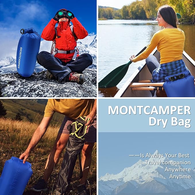 Waterproof Dry Bag-Large capacity Storage Sack for Outdoor Adventures-Enhanced 30D Nylon Waterproof Fabric-Float on Water-Keep Luggage Dry and Organized(10L/Blue)