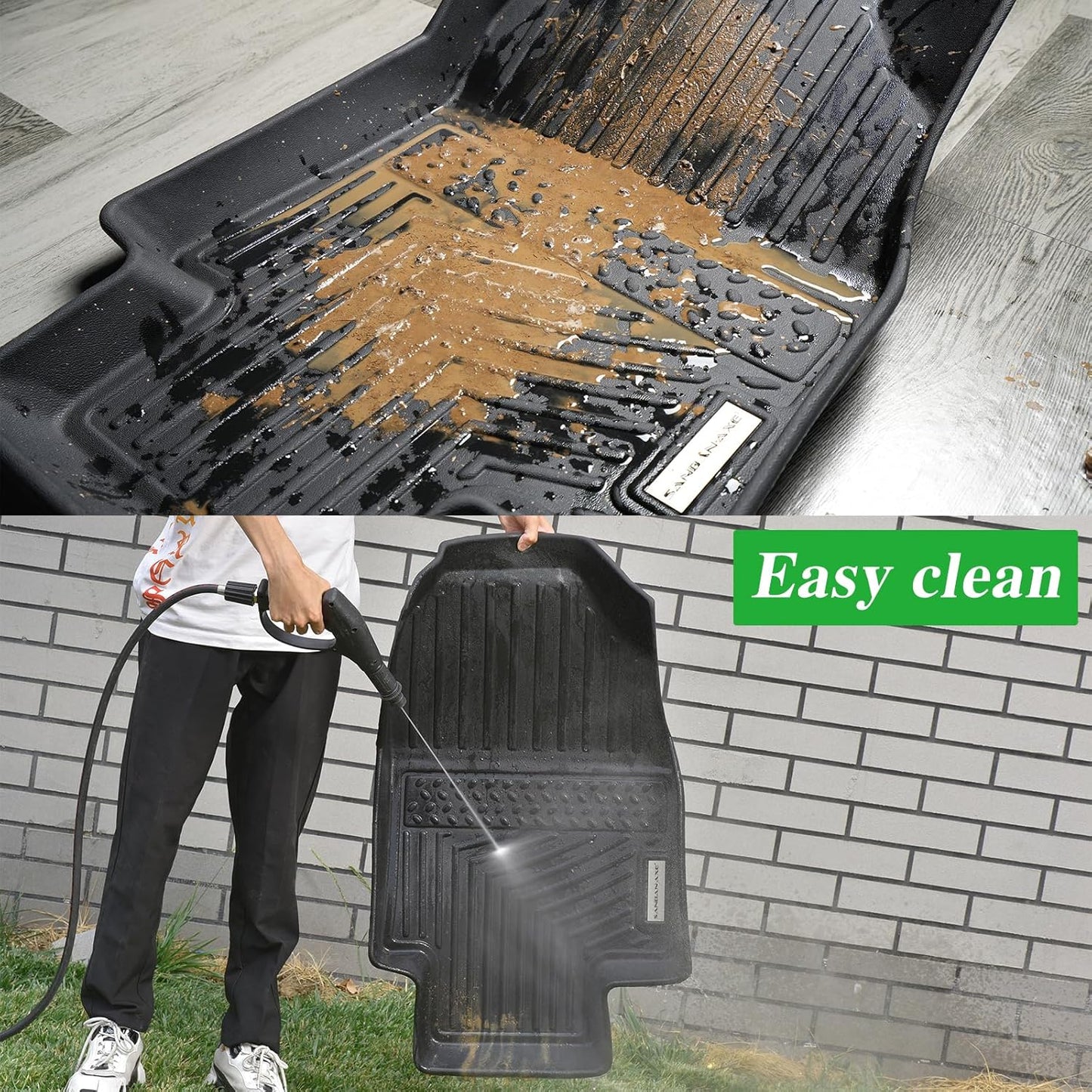 Floor Mats & Trunk Mat for 2019-2024 2025 BMW X5 40i/50i/M50i/M60i/M/M Competition,TPE All Weather Protection 2 Rows Full Set Car Mats